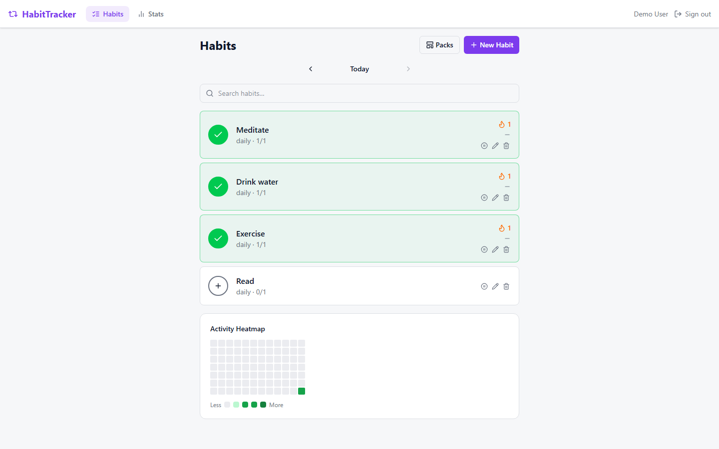 HabitTracker screenshot